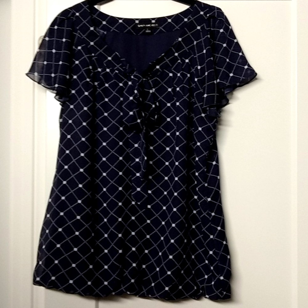 Blue and White Sara Michelle Blouse